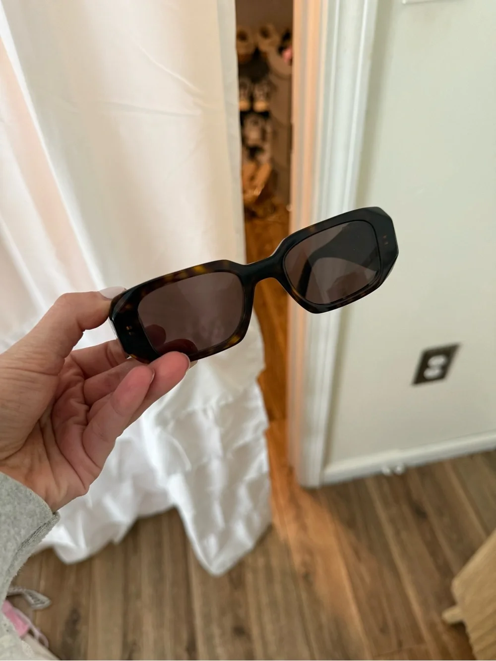 Prada Tortoiseshell Sunglasses Arms with Gold Logo
